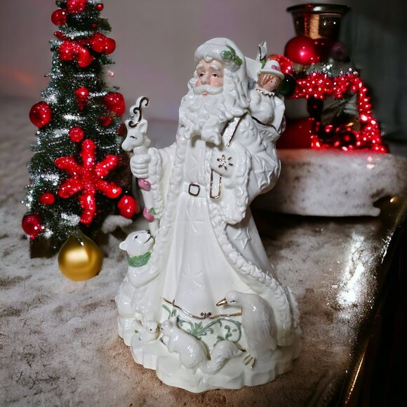 1995 SAN FRANCISCO MUSIC BOX CO Victorian Father Christmas Musical Figure - Picture 12 of 12